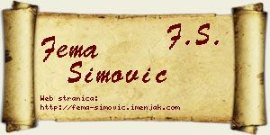 Fema Simović vizit kartica